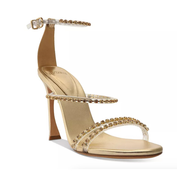 NIB Alexandre Birman Dolores Crystal Ankle-Strap Sandals Size 38.5 - Picture 1 of 12